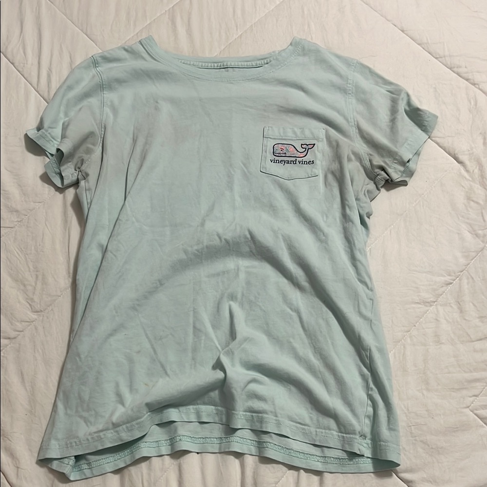 Vineyard Vines Soft Blue Tee with Logo